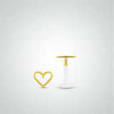 Piercing conch coeur en or jaune