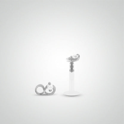 Piercing helix infini en or blanc