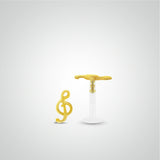 Piercing helix clef de sol en or jaune