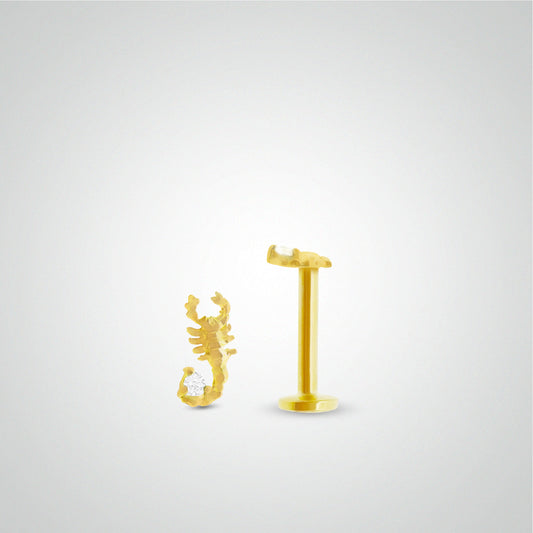 Piercing helix scorpion en or jaune 18 carats (vissable)