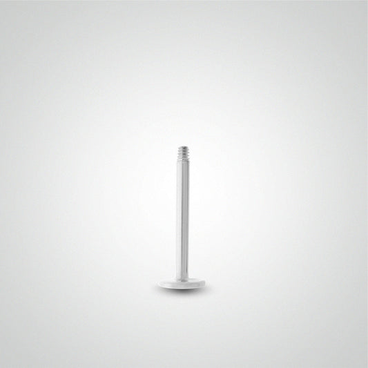 Piercing labret en or blanc (1,2mm)