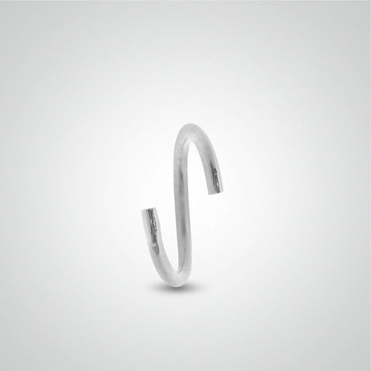 Piercing de nez anneau or blanc à écarter