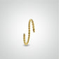 Twisted yellow gold nose ring to spread