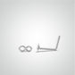 White gold infinity nose piercing