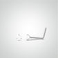 White gold white zircon nose piercing