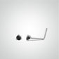 Black zircon nose piercing with white gold