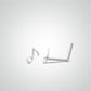 Piercing de nez note musique or blanc