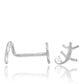 Piercing nez salamandre or blanc 18 carats avec brillant