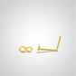 Yellow gold infinity nose piercing