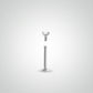 Boucle d'oreille or blanc avec diamant 0,05 carats