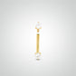 0.03 carat diamond daith and rook piercing in yellow gold