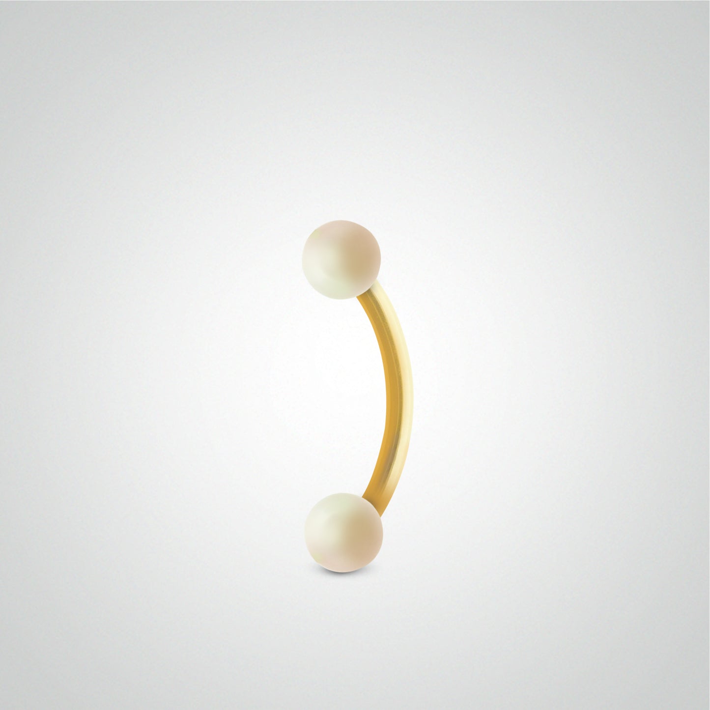 Piercing rook en or jaune avec perles de culture véritables (1,2mm)
