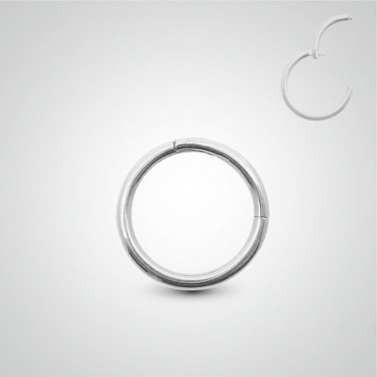 Piercing de sexe anneau clicker en or blanc pose manuelle(1,2mm)