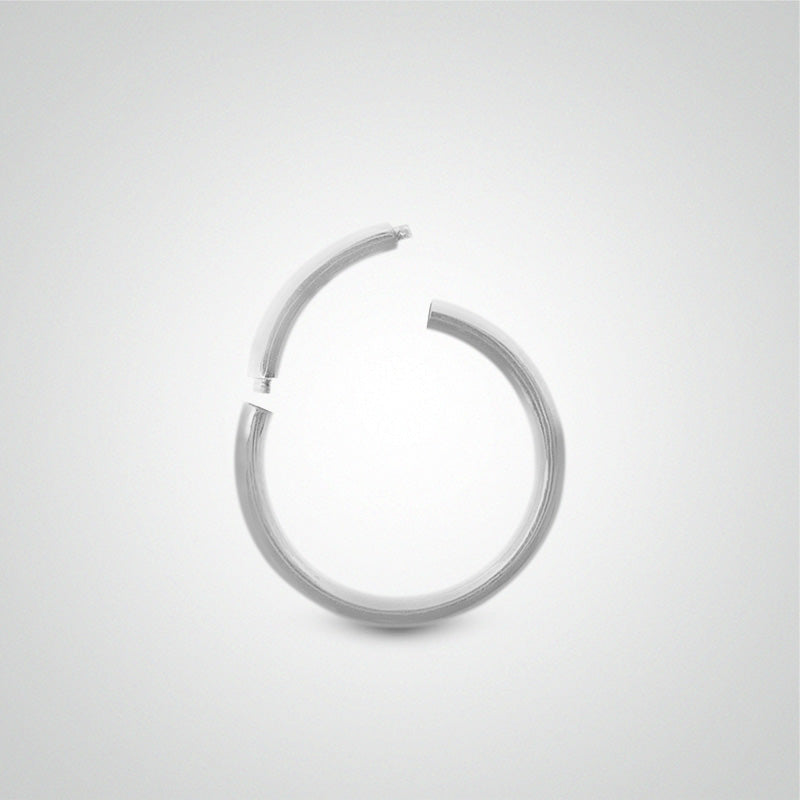 Piercing de sexe anneau segment en or blanc (1,2mm)