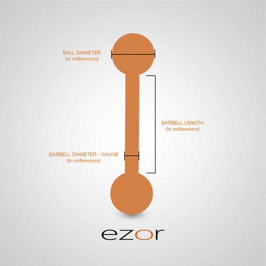 Piercing tragus en or blanc avec boules