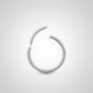 Tragus piercing segment ring in white gold (1.2mm)