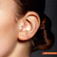 0.10 carat amethyst tragus piercing in white gold (screwable)
