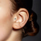 Yellow gold flower tragus piercing