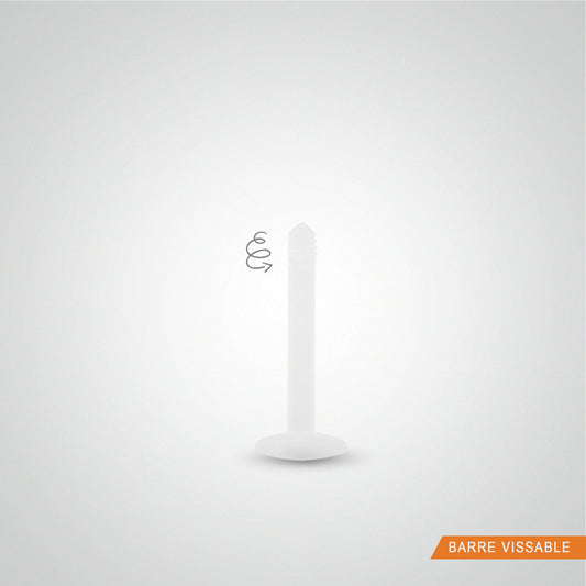 Barre de piercing vissable en bioplast